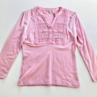 ローラアシュレイ(LAURA ASHLEY)の値下げ‼️LAURA ASHLEY ピンク　カットソー　プルオーバー　トップス　(カットソー(長袖/七分))