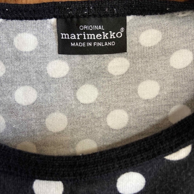 marimekko(マリメッコ)のmarimekko♡マリメッコ　ドット柄Tシャツ　made in FINLAND レディースのトップス(Tシャツ(長袖/七分))の商品写真