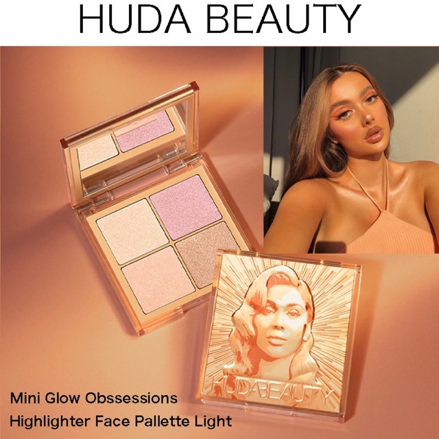 新品！HUDA BEAUTY メガ ハイライターパレット！限定ローズハイライター