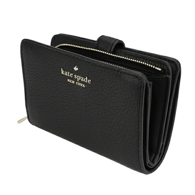 新品 ケイトスペード kate spade 2つ折り財布 COMPACT WALLET ブラック