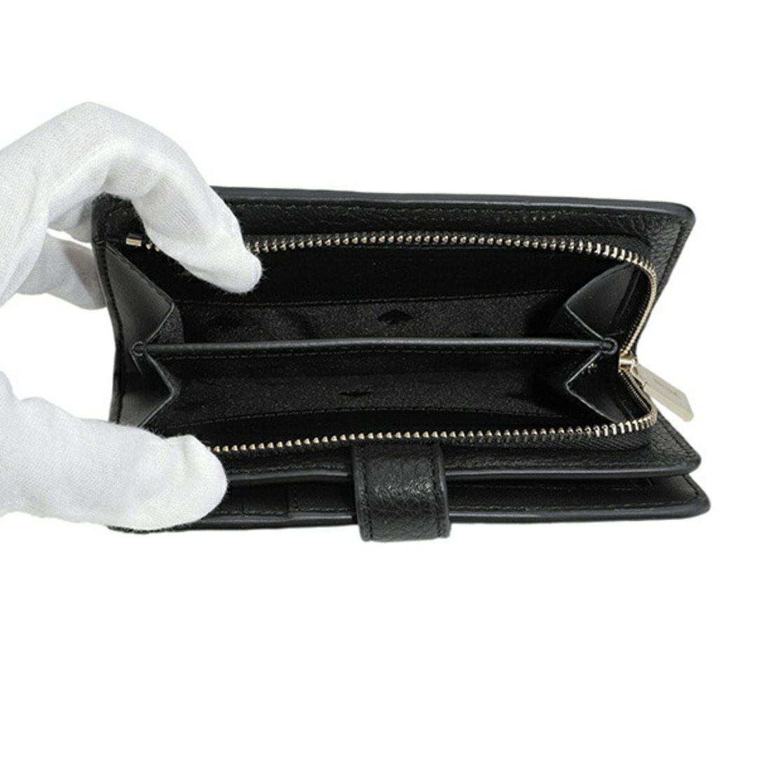 新品 ケイトスペード kate spade 2つ折り財布 ミディアム コンパクト バイフォールド ウォレット ブラック