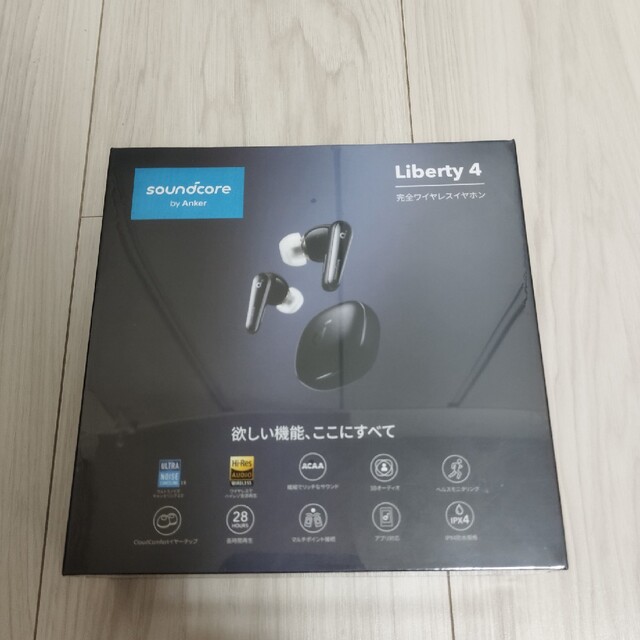 Anker(アンカー)のAnker Soundcore Liberty 4 ミッドナイトブラック スマホ/家電/カメラのオーディオ機器(ヘッドフォン/イヤフォン)の商品写真