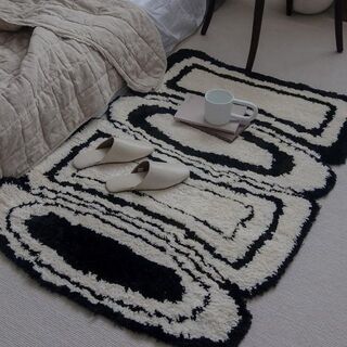 Niceone monotone art rug モノトーン アートラグ