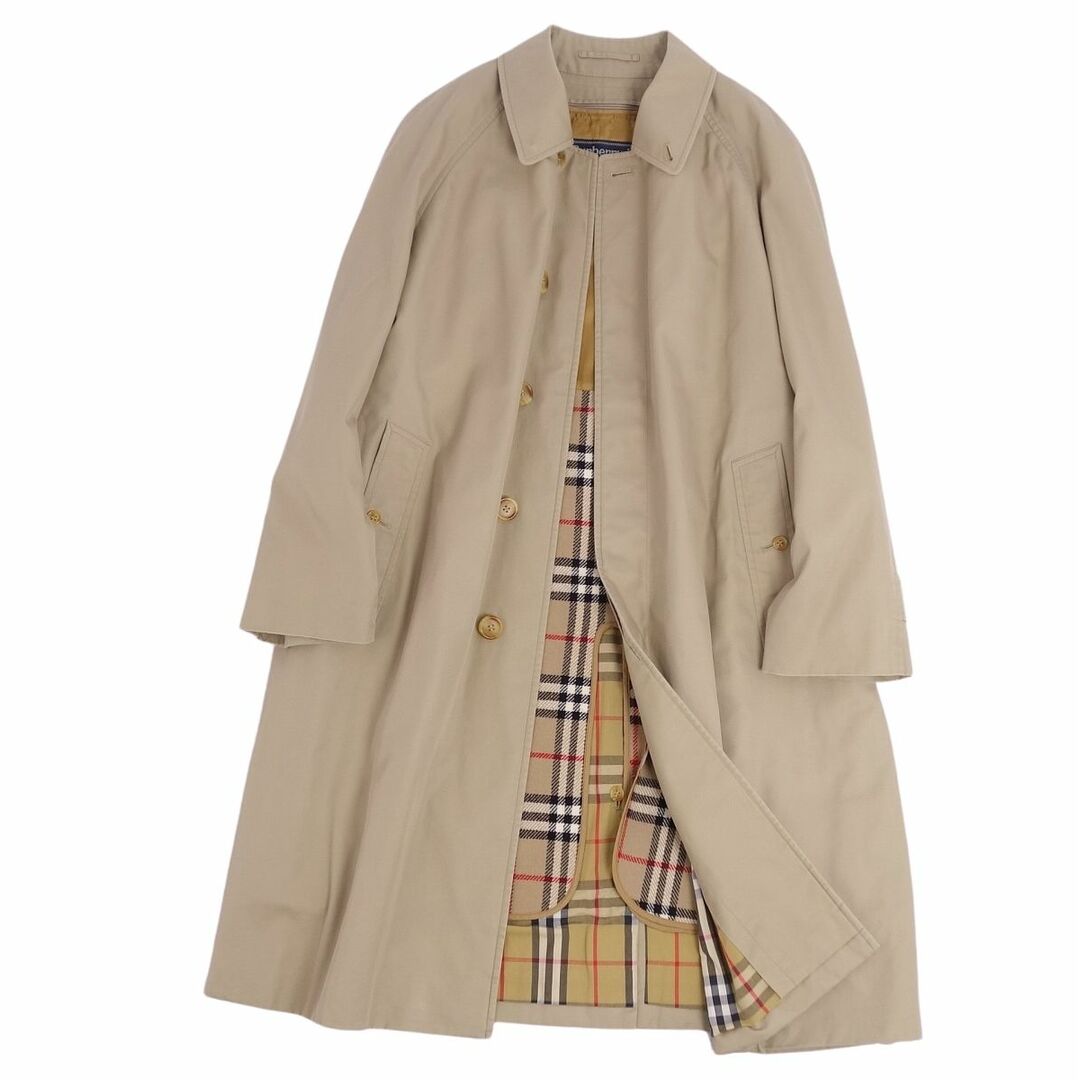 BURBERRY BLACK LABEL(バーバリーブラックレーベル)の美品 Vintage バーバリー Burberrys コート ステンカラーコート バルマカーンコート 裏チェック ライナー付き アウター メンズ 92-170-5(M相当) ベージュ メンズのジャケット/アウター(ステンカラーコート)の商品写真