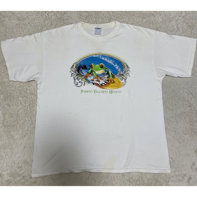 希少 アニマルTシャツ カエル frog Tシャツ  白 ヴィンテージ