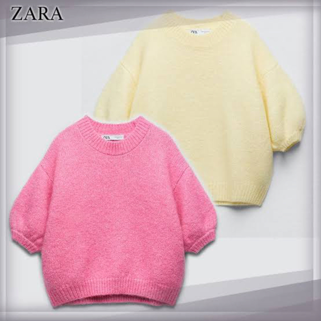 ZARA ザラ　Sサイズ　ソフトタッチニットセーター 　ピンク　アルパカ混