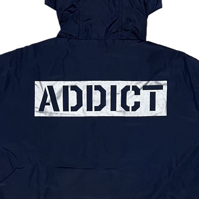 ADDICT アディクト ブランドロゴ デザイン ジャケット ブルー L
