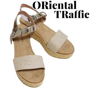 オリエンタルトラフィック(ORiental TRaffic)のORientalTRaffic エスパドリーユ ウェッジソールサンダル Lサイズ(サンダル)