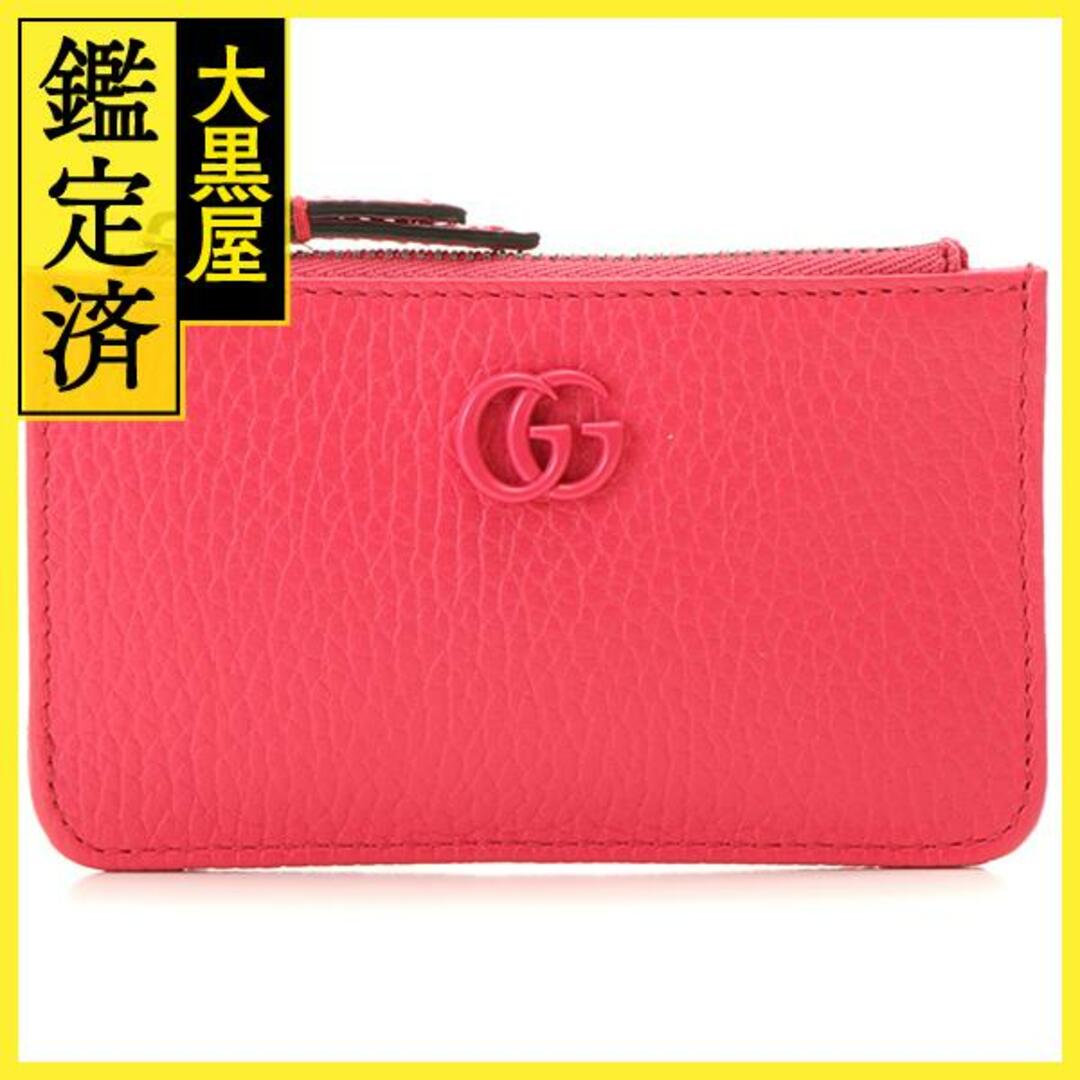 Gucci - グッチ ダブルG キーチャーン カードケース ピンク カーフ