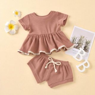 フレアスカートのワンピースとショートパンツのセットアップ ベビー キッズ 子供服(ワンピース)