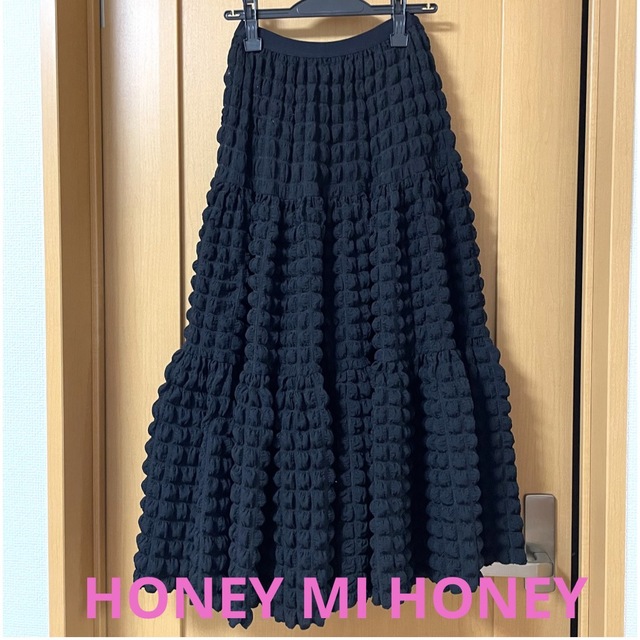Honey mi Honey(ハニーミーハニー)のHONEY MI HONEY ハニーミーハニー　ワッフルスカート　美品 レディースのスカート(ロングスカート)の商品写真
