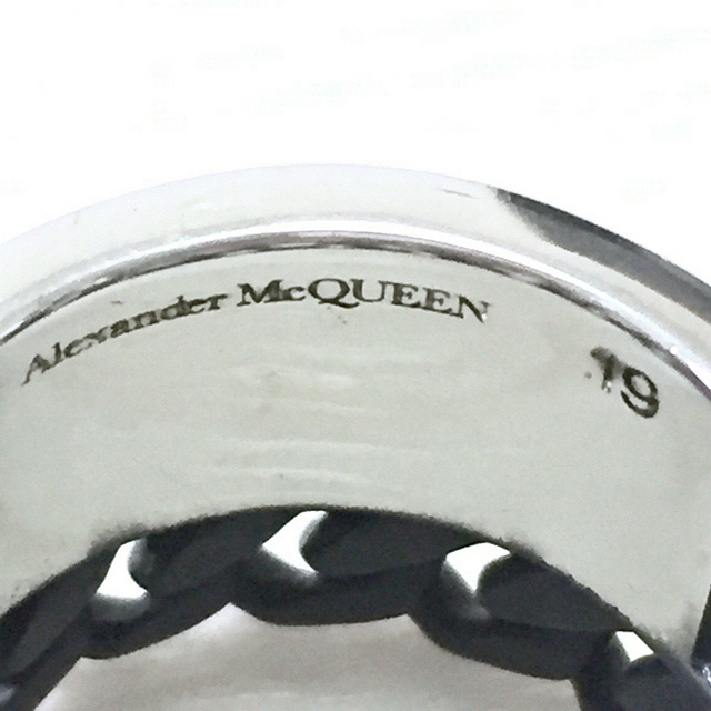 新品 Alexander McQUEEN チェーンリング オリジナル 22516円 www