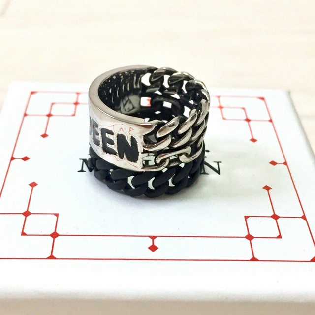 新品 Alexander McQUEEN チェーンリング オリジナル 22516円 www