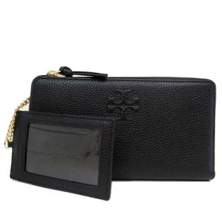 トリーバーチ(Tory Burch)の【新品】トリーバーチ 財布 長財布 TORY BURCH テア レザー ラウンドファスナー パスケース付き 86004 1121 001(ブラック) アウトレット レディース(財布)