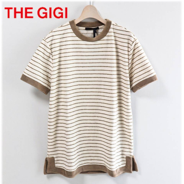 《THE GIGI》新品 イタリア製 パイル切替ボーダーカットソー シャツ S