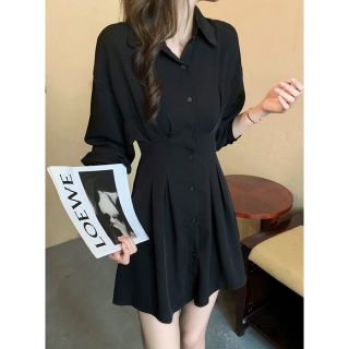 グレイル(GRL)のGRL グレイル 美品 新品同様 シャツワンピース フレア ミニ(ミニワンピース)