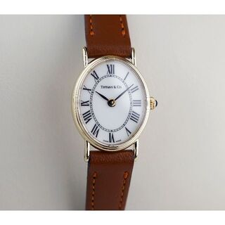 ティファニー(Tiffany & Co.)の美品 ティファニー オーバル 14KYG ローマン レディース Tiffany(腕時計)