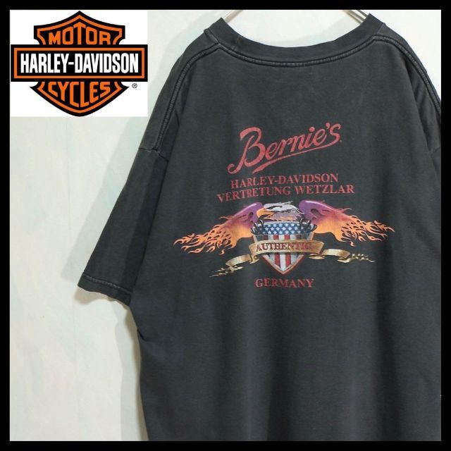 希少00s】ハーレーダビッドソン Tシャツ 半袖 両面プリント 古着 入手困難-