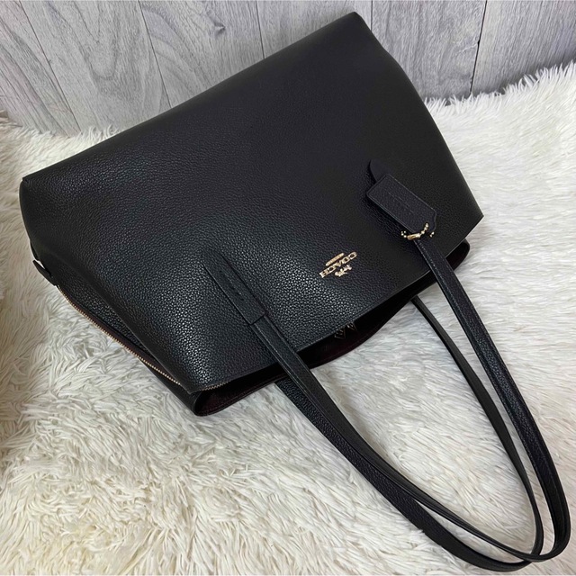 人気♡極美品♡A4可♡ぺブルレザー♡COACH コーチ ショルダー トートバッグ