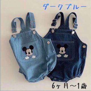 ディズニー(Disney)のmickeyサロペット（ダークブルー）(その他)