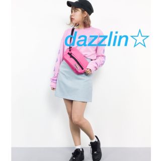 ダズリン(dazzlin)の新品☆dazzlin ギンガムチェックミニ台形スカート ライトブルー(ミニスカート)