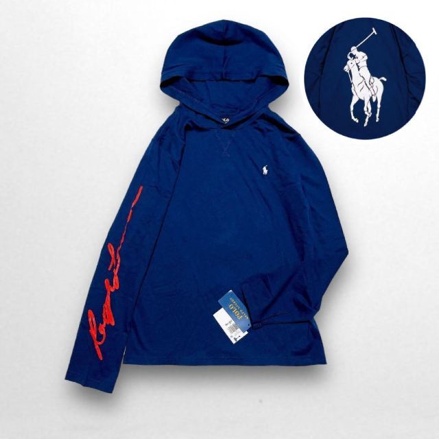 POLO RALPH LAUREN(ポロラルフローレン)の新品　POLO Ralph Lauren ポロラルフローレン　フード付きロンT レディースのトップス(カットソー(長袖/七分))の商品写真