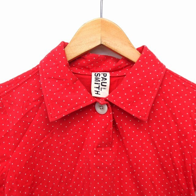 ポールスミス ピンク 国内正規品 ポロシャツ ステンカラー コットン ドット  レディースのトップス(ポロシャツ)の商品写真