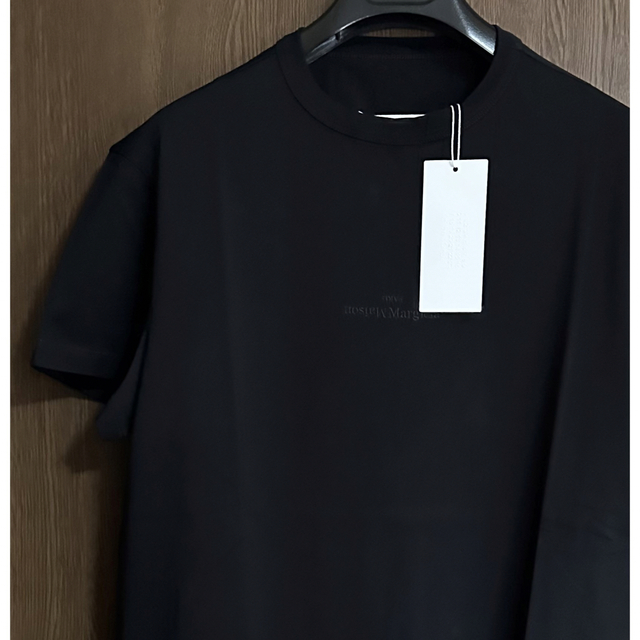 22AW新品S メゾン マルジェラ リバースロゴ Tシャツ 半袖 オールブラック 1