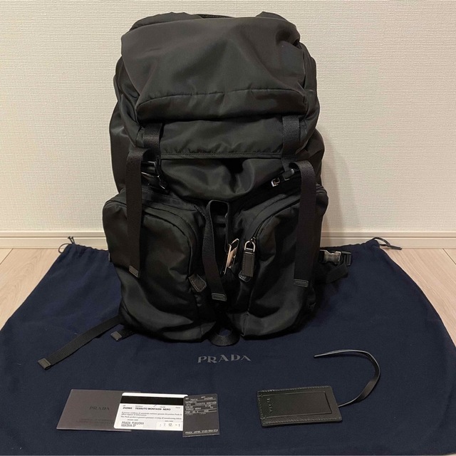 PRADA(プラダ)のPRADA プラダ バックパック 国内正規品 2VZ065 ブラック メンズのバッグ(バッグパック/リュック)の商品写真