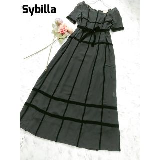 シビラ(Sybilla)のSybilla シビラ シフォン ロングワンピース サイズ40(ロングワンピース/マキシワンピース)