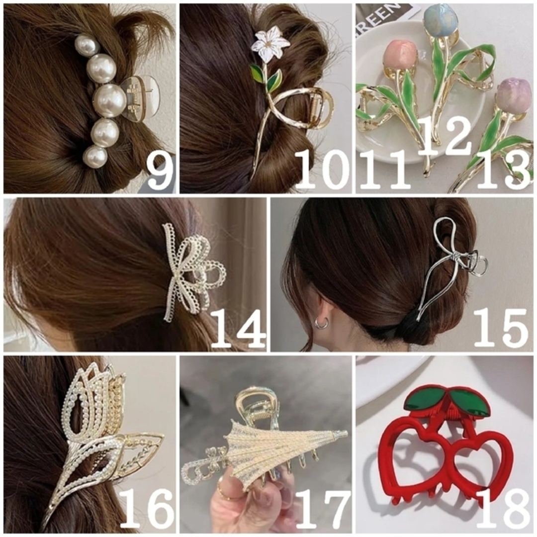 ヘアクリップ18種　1300円均一 レディースのヘアアクセサリー(バレッタ/ヘアクリップ)の商品写真