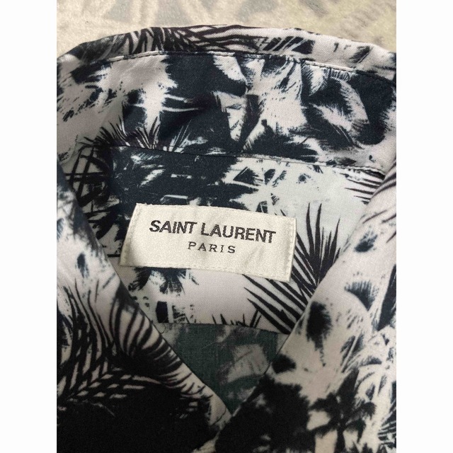 SAINT LAURENT サンローラン 16ss モノトーン　アロハシャツ