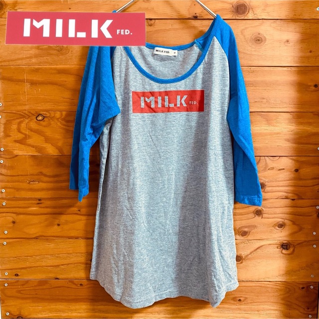 MILKFED.(ミルクフェド)の値下げ中！ミルクフェド　ラグランTシャツ 七分丈　 レディースのトップス(Tシャツ(長袖/七分))の商品写真