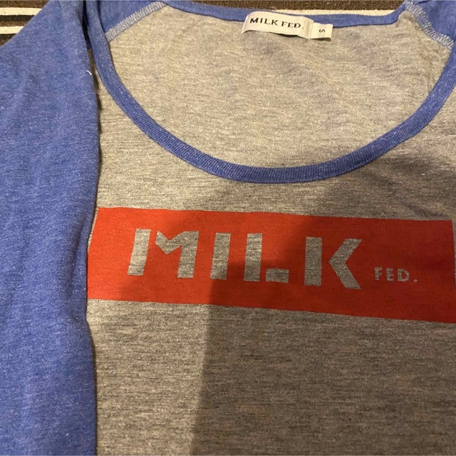 MILKFED.(ミルクフェド)の値下げ中！ミルクフェド　ラグランTシャツ 七分丈　 レディースのトップス(Tシャツ(長袖/七分))の商品写真