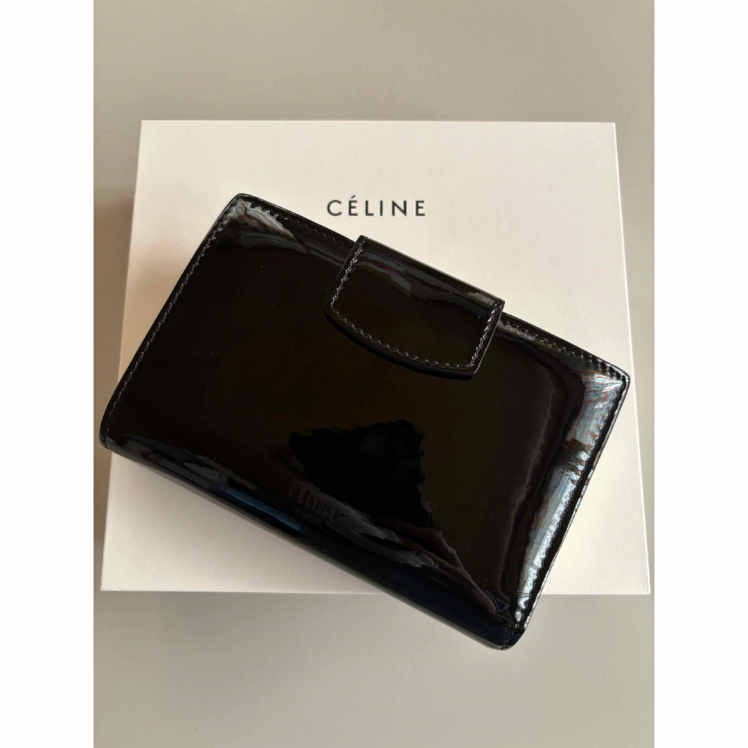 正規品　CELINE  エナメル　二つ折り財布　ウォレット　フィービー