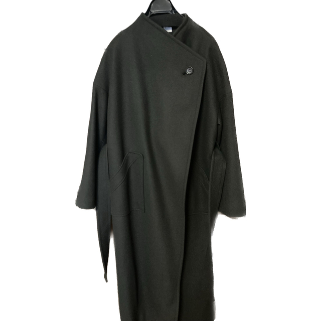 L'Or Wide Lapel Long Coat  charcoal