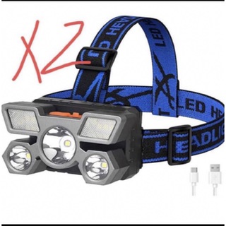 ヘッドライト USB 充電式 5 led IPX46防水 小型 (ライト/ランタン)