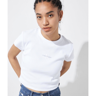 カルバンクライン(Calvin Klein)のCalvin Klein モノグラム ロゴベイビーTシャツ(Tシャツ(半袖/袖なし))