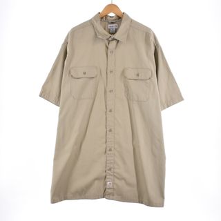 カーハート(carhartt)の古着 ビッグサイズ カーハート Carhartt RELAXED FIT 半袖 ワークシャツ メンズXXXL /eaa333908(シャツ)