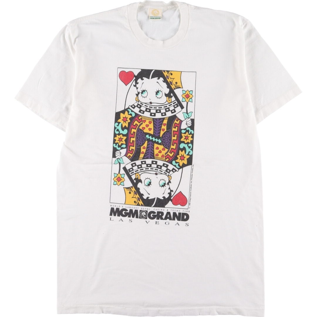 90年代 MGMGRAND BETTY BOOP ベティブープ キャラクタープリントTシャツ USA製 メンズM ヴィンテージ /eaa328268785cm身幅