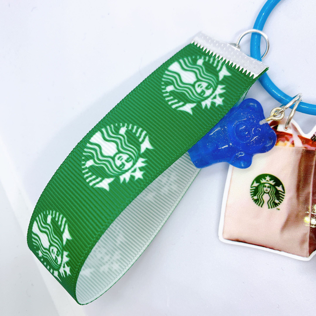 Starbucks Coffee(スターバックスコーヒー)の176  ジャラジャラキーホルダー　スタバクマ ハンドメイドのアクセサリー(キーホルダー/ストラップ)の商品写真