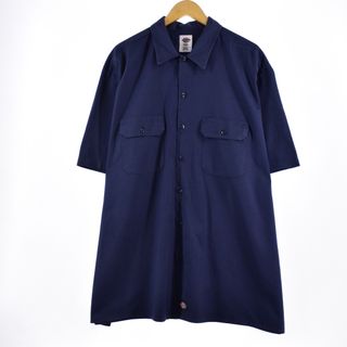 ディッキーズ(Dickies)の古着 ディッキーズ Dickies 半袖 ワークシャツ メンズXXL /eaa328369(シャツ)