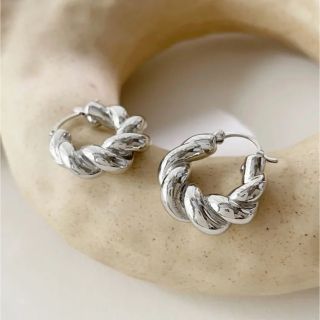 ロク(6 (ROKU))のWaffle twist pierce silver No.799(ピアス)