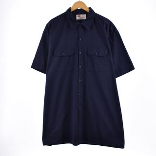 ディッキーズ(Dickies)の古着 ビックサイズ ディッキーズ Dickies 半袖 ワークシャツ メンズXXXL /eaa328382(シャツ)