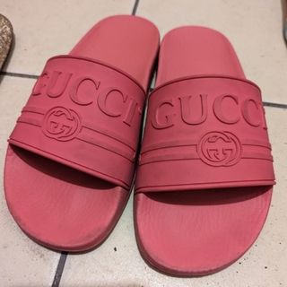 グッチ(Gucci)のグッチ　ラバーロゴ　サンダル　箱あり(サンダル)