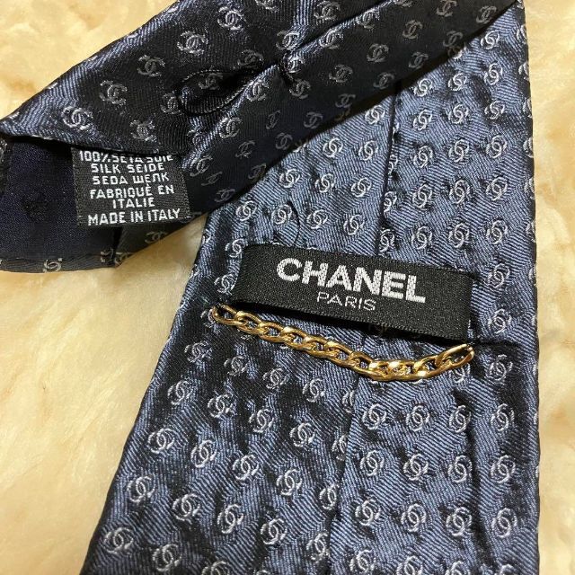 CHANEL - 美品 CHANEL シャネル シルク ココマーク ネクタイ ロゴ