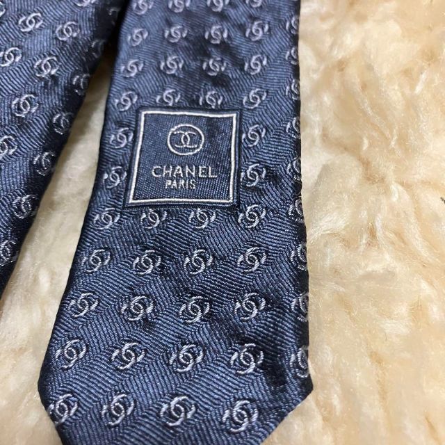 CHANEL - 美品 CHANEL シャネル シルク ココマーク ネクタイ ロゴ