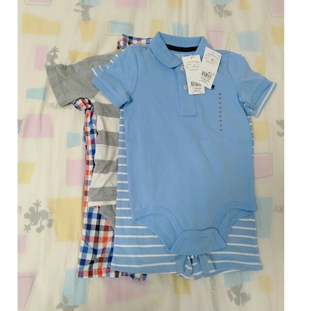 POLO RALPH LAUREN(ポロラルフローレン)の新品未使用　美品　85〜90ラルフローレン　BabyGAP　ロンパース４点セット キッズ/ベビー/マタニティのベビー服(~85cm)(ロンパース)の商品写真