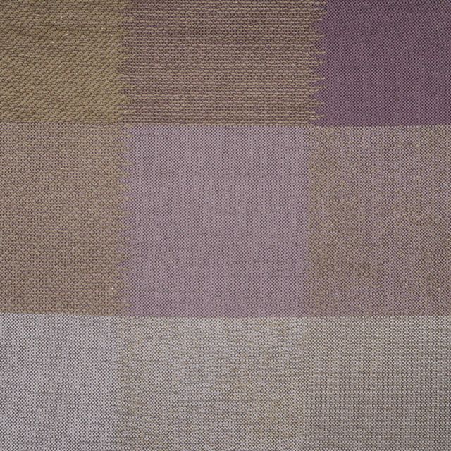 《袋帯■かすれ格子タイルチェック■紫葡萄鼠グレー多色◆正絹着物◆FP12-2》
