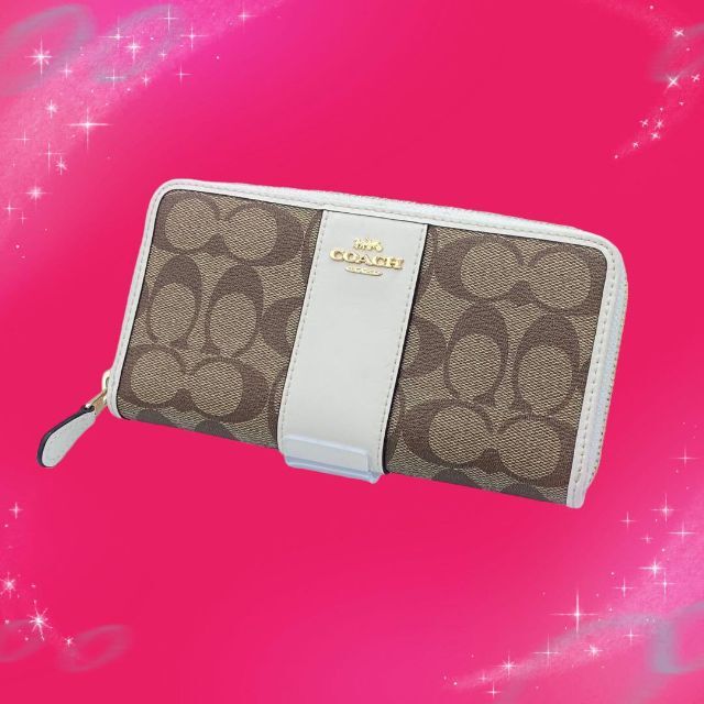 未使用！コーチ COACH 長財布 シグネチャーストライプ | kensysgas.com